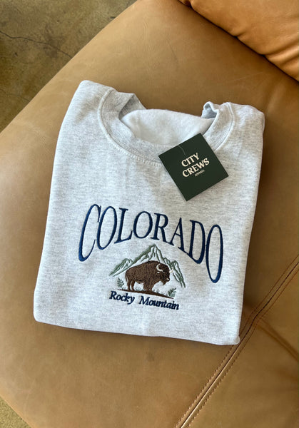 Colorado Rocky Mountain Embroidered Sweatshirt