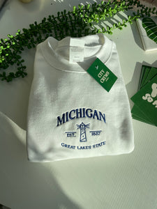 Michigan Embroidered Crew