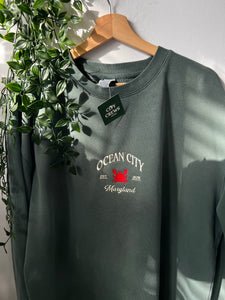 Ocean city Maryland embroidered crew
